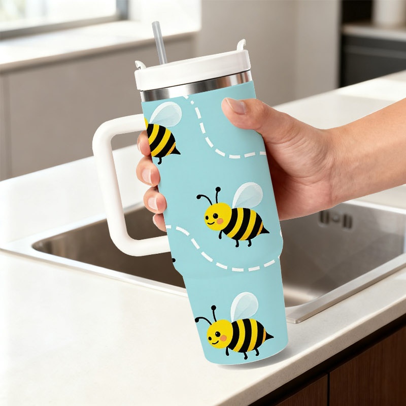 Playful Cartoon Bee And White  - огляд і ціна Sublimation Mug White