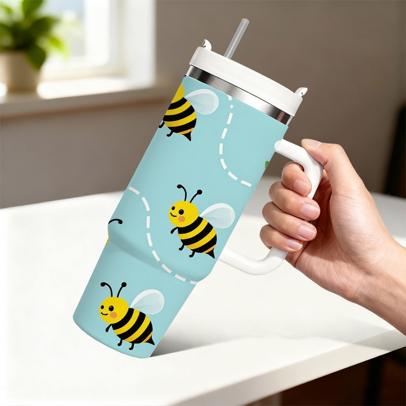 Playful Cartoon Bee And White  - огляд і ціна Sublimation Mug White