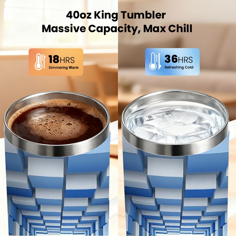 40 Oz Stainless Steel Double W - огляд і ціна Sublimation Mug White